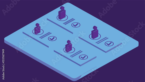 Digital voting platform with checkboxes and scan n