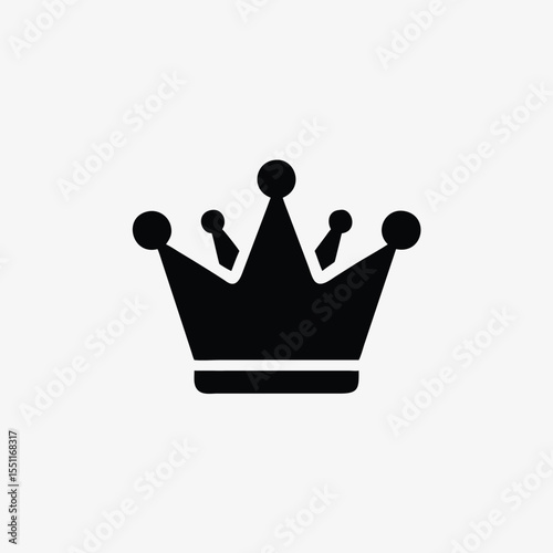 crown icon fully editable vector template