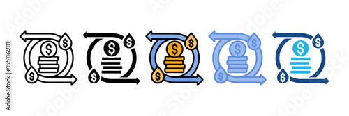 Cash Flow Icon Element For Design