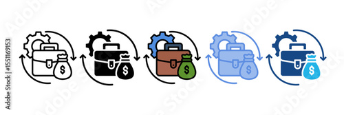 Asset Management Icon Element For Design