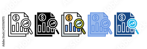 Financial Modeling Icon Element For Design