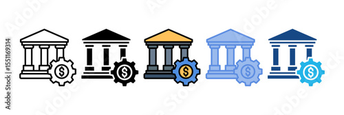 Financial Service Icon Element For Design