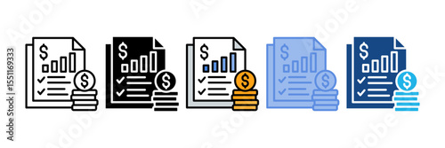 Financial Statements Icon Element For Design