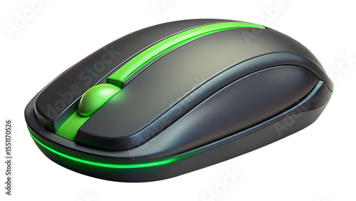 black wireless computer mouse with backlight