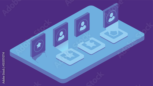 Holographic loyalty program dashboard with custome