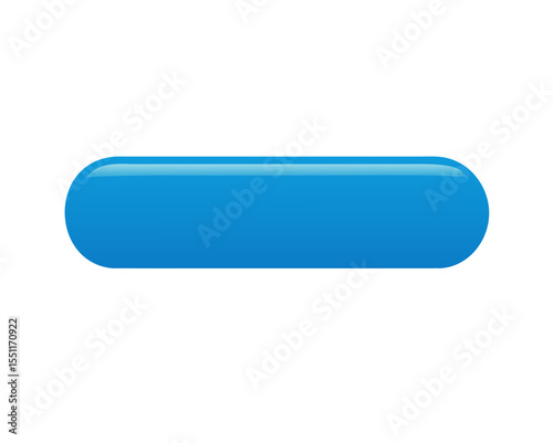 Blue web button. Blank button. Vector illustration