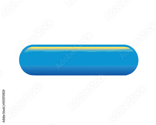Blue web button. Blank button. Vector illustration