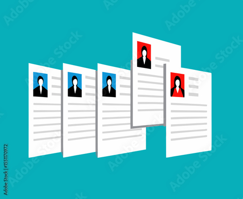 Recruitment. Job interview concept. Vector illustration