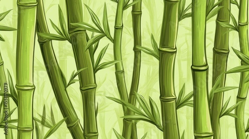Lush bamboo forest