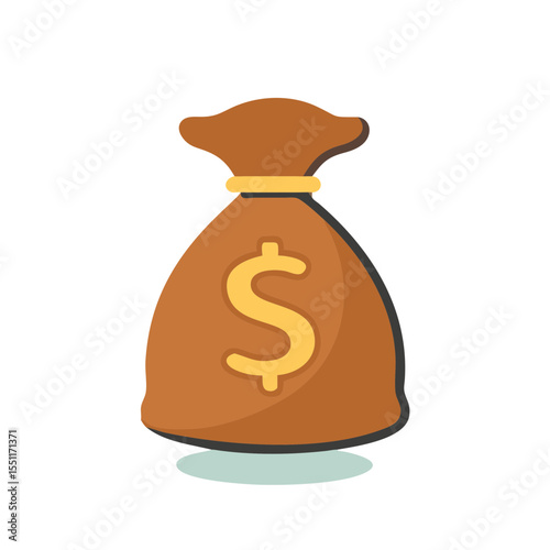 money bag icon. Vector illustration