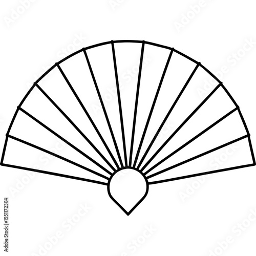 Minimalist Fan Line Art