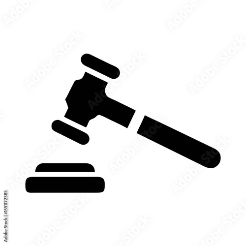 judge gavel simple icon. Vector illustration