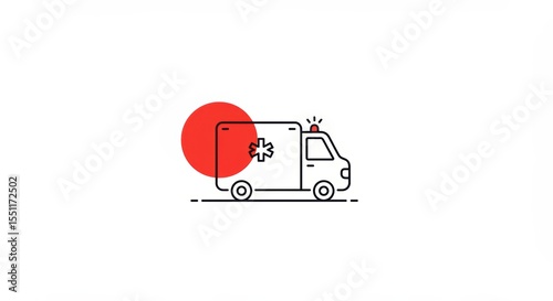 Ambulance Icon: Emergency Healthcare Transport