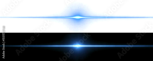 Moving blue light streak ray