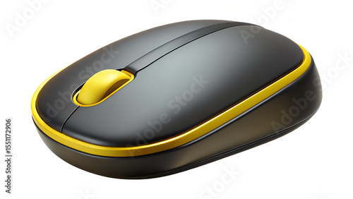 black wireless computer mouse with backlight