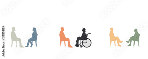 Different people talk to each other. Communication concept.