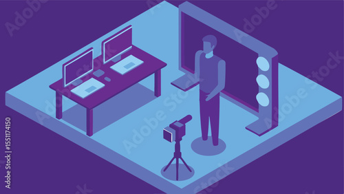 Online course creation studio with faceless instru