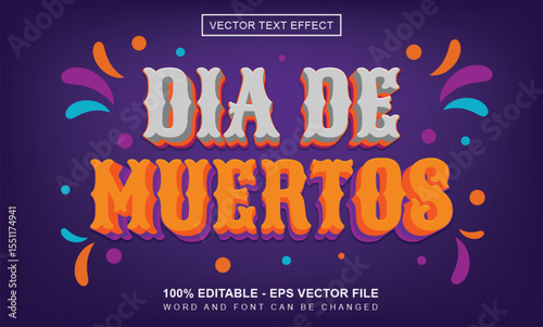 dia de muertos text effect