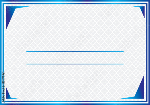 Elegant Blue and White Certificate Template Design
