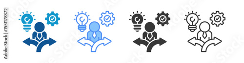 Competence Icon Set Multiple Style Collection