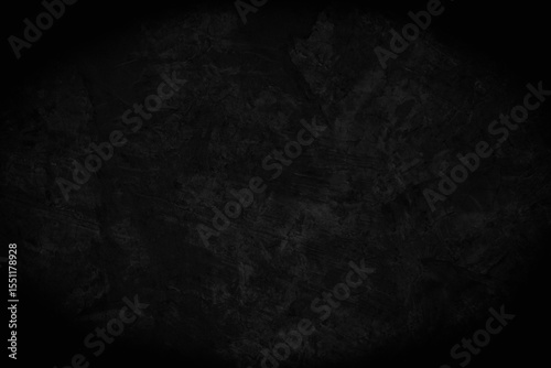 Art black concrete stone texture for background in black. Abstract color dry scratched surface wall cover colorful paper scratches shabby vintage Cement and sand grey dark detail covering.