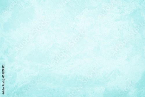 Pastel blue and white concrete stone texture for background in summer wallpaper. Cement and sand wall of tone vintage. Concrete abstract wall of light cyan color, cement texture mint green for design.