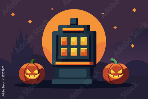 halloween background with pumpkin