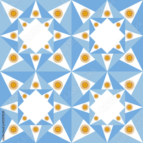 argentina flag pattern design. geometric background. vector illustration