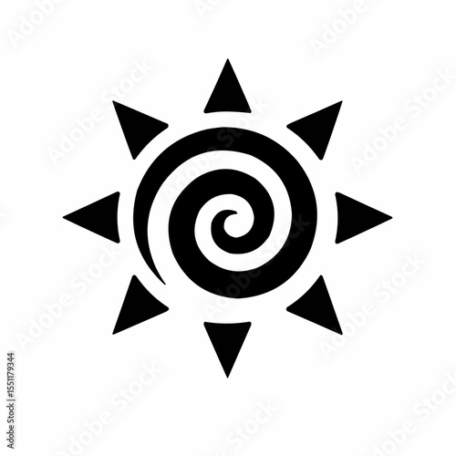 Yellow sun and stars vector icons set for summer design concept