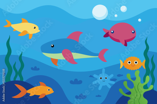 seamless pattern with fish