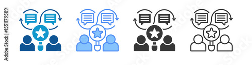 Customer Feedback Icon Set Multiple Style Collection