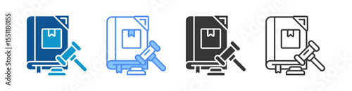 Legal Icon Set Multiple Style Collection