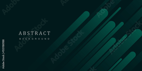 Black background with green shape effect, black abstract use for business, company, institution, poster, template, presentation, advertisement, celebration. eps10