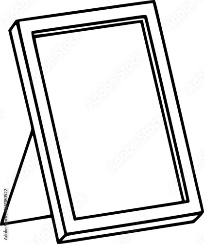 Simple hand drawn sketch line art standing frame clip art.