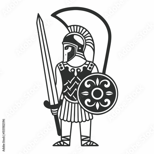 medieval knight with sword