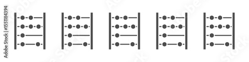 Abacus icon outline ilustration vector symbol