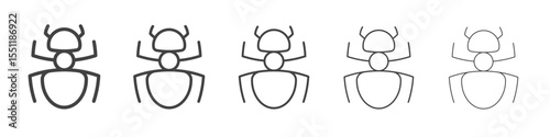 Ant icon outline ilustration vector symbol