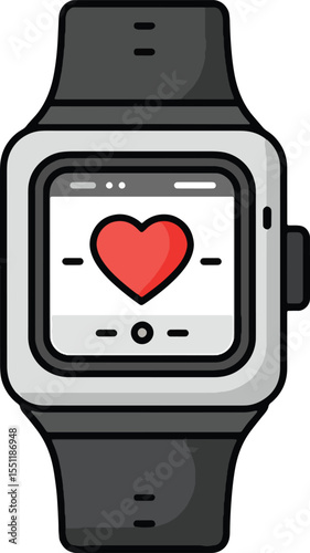 Smartwatch Health Monitoring Heart Rate Tracking and Fitness App