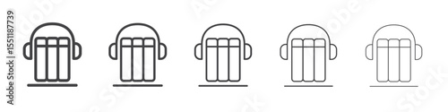 Audio book icon outline ilustration vector symbol