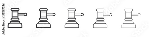 Attorney in law icon outline ilustration vector symbol