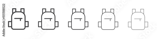 Backpack icon outline ilustration vector symbol