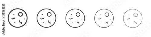 Bacteria icon outline ilustration vector symbol