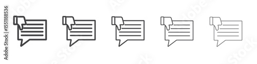 bad feedback icon outline ilustration vector symbol