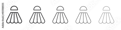 Badminton icon outline ilustration vector symbol