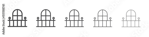 Balcony icon outline ilustration vector symbol