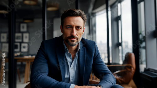 Serious Businessman Portrait Professional Headshot for Corporate Branding