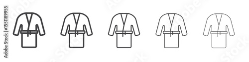 Bathrobe icon outline ilustration vector symbol