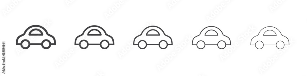 Fototapeta premium Beach toy car icon outline ilustration vector symbol