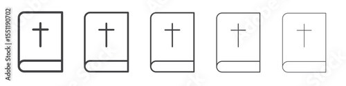 Bible icon outline ilustration vector symbol