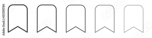 Bookmark icon outline ilustration vector symbol